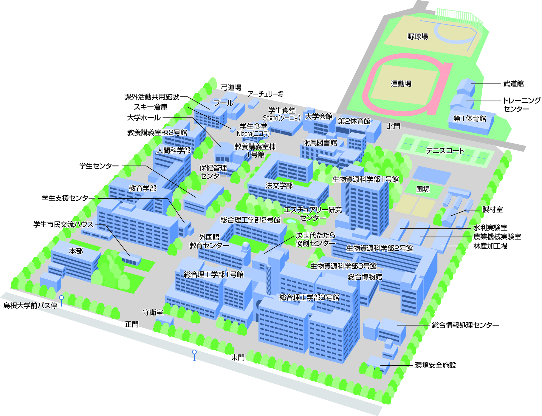 松江キャンパスマップ