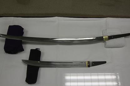 展示された日本刀