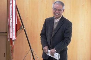 荒瀬榮学部長の挨拶