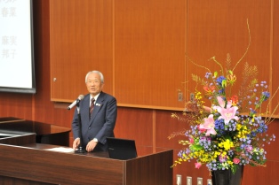 江口同窓会連合会長の挨拶