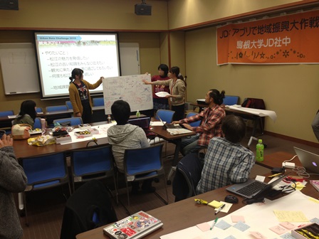 ハッカソン（作品発表会）の模様