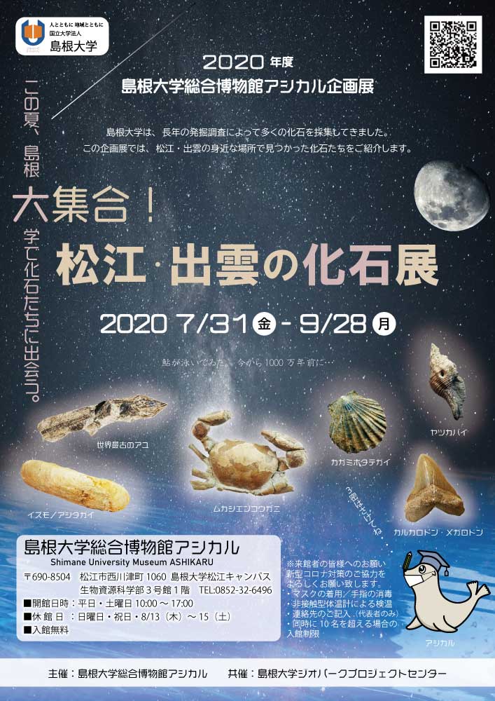 アシカル企画展 「大集合！松江・出雲の化石展」