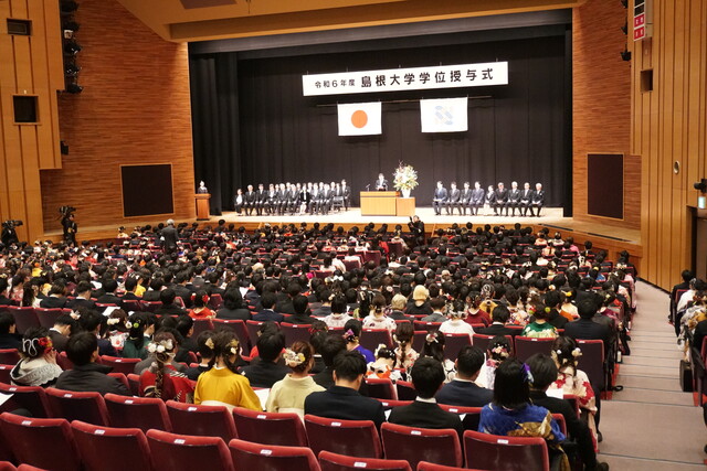 学位授与式の会場の様子